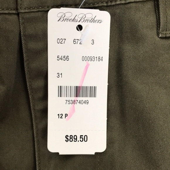 BROOKS BROTHERS Green Natalie Fit Pant Size 12P - Picture 8 of 11